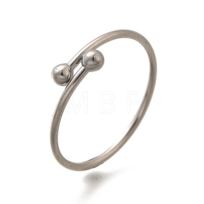 304 Stainless Steel Open Cuff Rings for Women RJEW-F170-03P-05-1