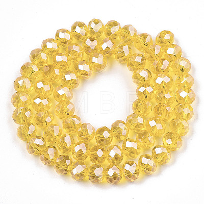 Electroplate Glass Beads Strands EGLA-A034-T8mm-A04-1