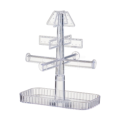 Transparent Acrylic Earring Display Towers Stands PAAG-PW0012-47-1