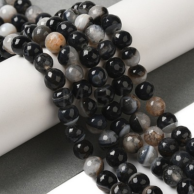 Dyed & Heated Natural Agate Crystal Beads Strands G-NH0010-01-1