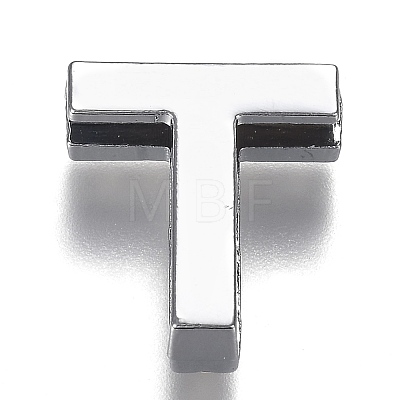 Alloy Letter Slide Charms RB-F034-01T-P-RS-1