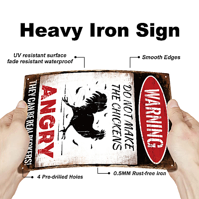 Vintage Metal Tin Sign AJEW-WH0189-323-1