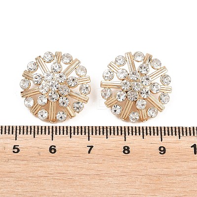 1-Hole Alloy Rhinestone Shank Buttons FIND-XCP0003-53-1