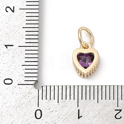 Brass Micro Pave Cubic Zirconia Pendants KK-H204-01KCG-03-1