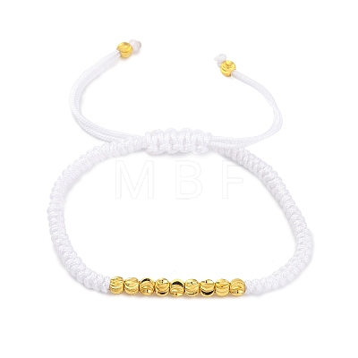 Polyester Cord Braided Bead Bracelets for Women BJEW-L698-01G-14-1