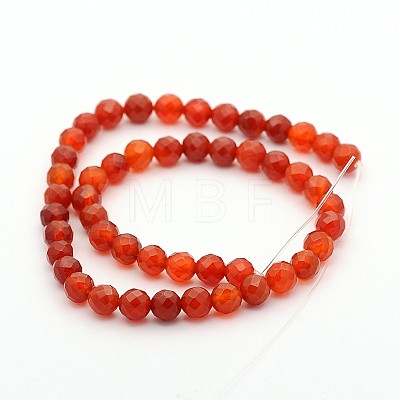 Natural Carnelian Round Strands G-O060-02-6mm-1