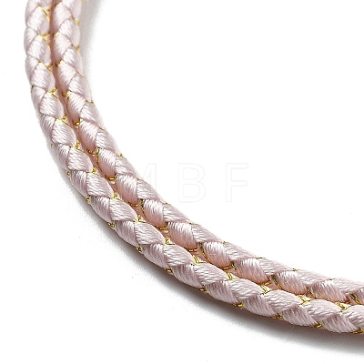 Polyester Cord Braided Necklace Makings MAK-L043-03G-21-1