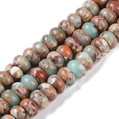 Dyed Synthetic Imperial Jasper Beads Strands G-P529-E01-A03-1