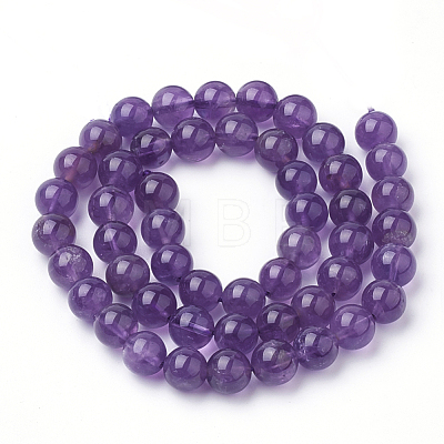 Natural Amethyst Beads Strands G-Q961-17-8mm-1