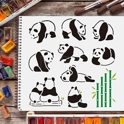 Plastic Reusable Drawing Painting Stencils Templates DIY-WH0172-346-1