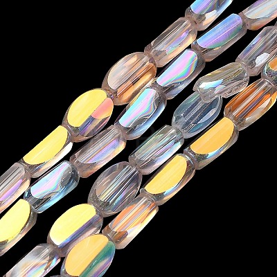 Electroplate Transparent Glass Beads EGLA-H112-06-HR08-1