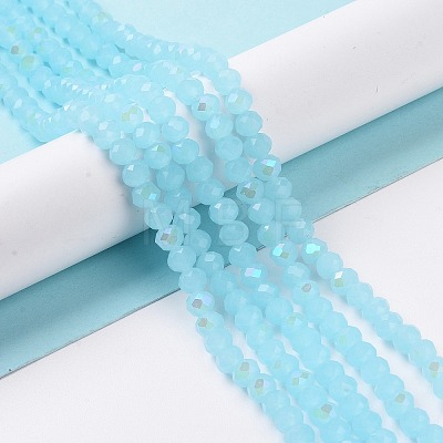 Electroplate Glass Beads Strands EGLA-A044-J8mm-L04-1