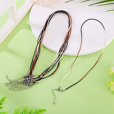 10Pcs Cotton & Metallic Cord Necklace Making NJEW-TAC0057-1