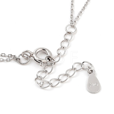925 Sterling Silver with Shell Necklaces STER-Z009-20P-1