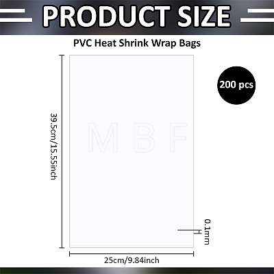 50Pcs PVC Heat Shrink Wrap Bags ABAG-WH0045-83B-1