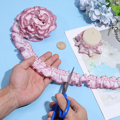 5Yards Polyester Ruffled Trimming DIY-GA0010-17-1