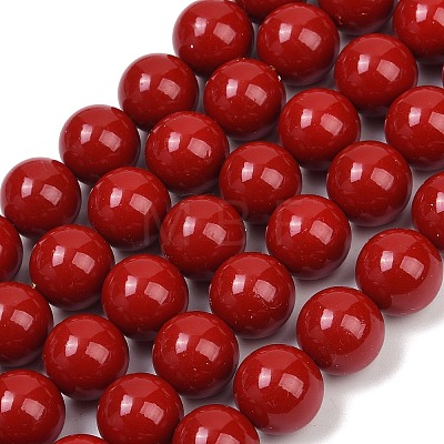 Shell Pearl Beads Strands X-BSHE-K015-14mm-01-1