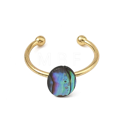 304 Stainless Steel Acrylic Cuff Open Rings RJEW-JR01104-1
