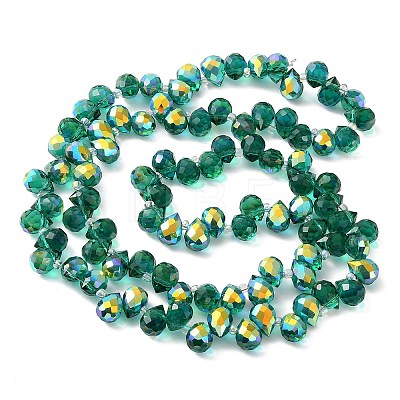 Electroplate Glass Beads Strands EGLA-D030-17-01-1