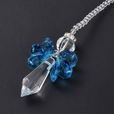 Crystal Fairy Beaded Wall Hanging Decoration Pendant Decoration HJEW-G019-02A-1