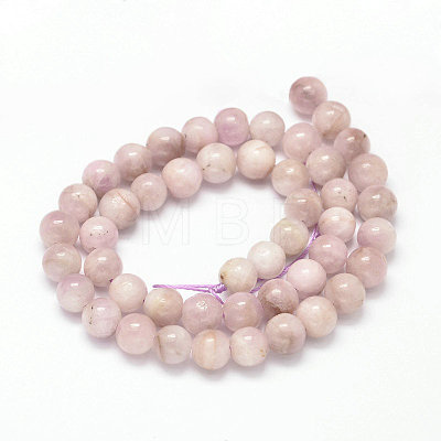 Round Natural Kunzite Beads Strands G-K068-28-12mm-1