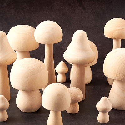 Schima Superba Wooden Mushroom Children Toys WOOD-TA0002-45-1