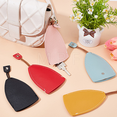 5Pcs 5 Colors Creative Pull Out Key Sleeve KEYC-CP0001-06-1