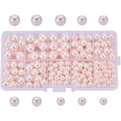 Eco-Friendly Dyed Glass Pearl Round Pearlized Bead HY-PH0009-RB091-1