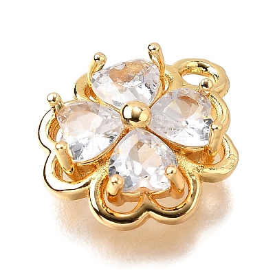 Brass Micro Pave Cubic Zirconia Pendants LS-KK-D385-01G-01-1