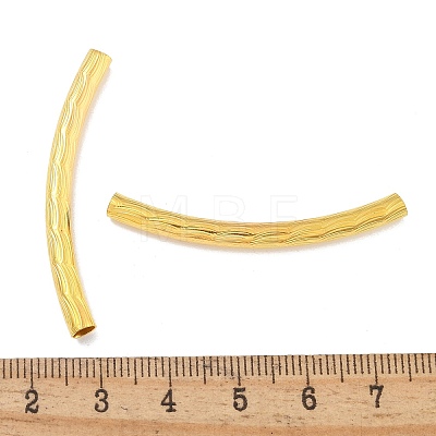 Brass Curved Tube Beads KK-B120-01G-G-1