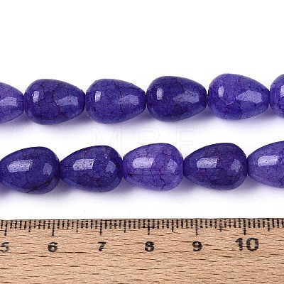 Baking Paint Crackle Glass Beads Strands DGLA-N019-03A-06-1