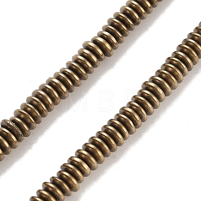 Electroplated Synthetic Non-magnetic Hematite Beads Strands G-P545-A01-01A-1