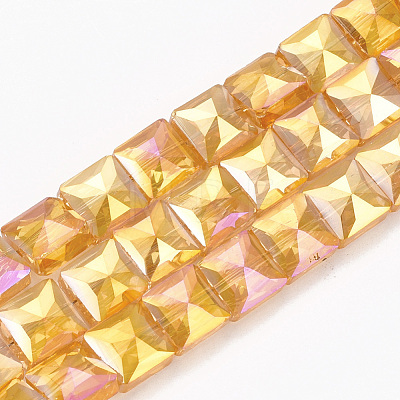 Electroplate Glass Beads Strands EGLA-S176-03-1
