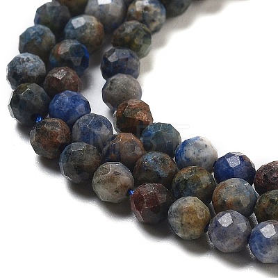 Natural Dumortierite Beads Strands G-G161-A04-03-1