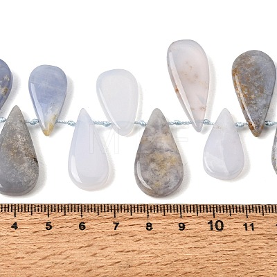 Natural Blue Chalcedony Beads Strands G-NH0075-B01-01-1