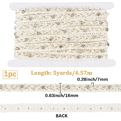 5Yards Polyester Lace Ribbons OCOR-GF0006-22-1