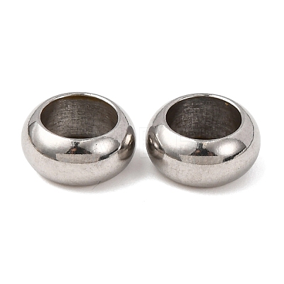 Tarnish Resistant Rondelle 304 Stainless Steel Beads STAS-N020-01-10mm-1