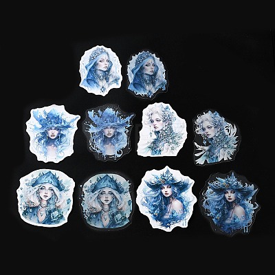 10Pcs Magic Fairy Waterproof PET Self-Adhesive Decorative Stickers DIY-M053-05C-1