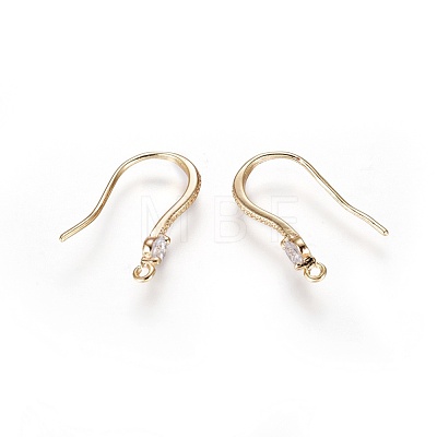 Brass Earring Hooks KK-K233-05-1