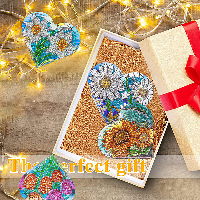 DIY Flower Heart Bookmark Diamond Painting Kit PW-WG45A0E-01-1