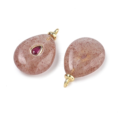 Natural Strawberry Quartz Pendants KK-C251-01A-03-1