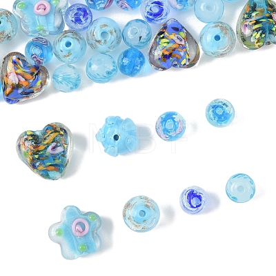 38Pcs Handmade Bumpy Glass Beads LAMP-FS0001-40-1