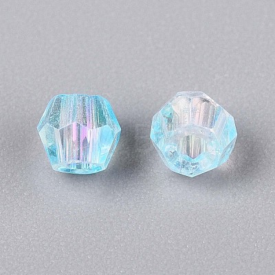 Transparent Spray Painted Glass Beads LS-EGLA-N018-4mm-06-1