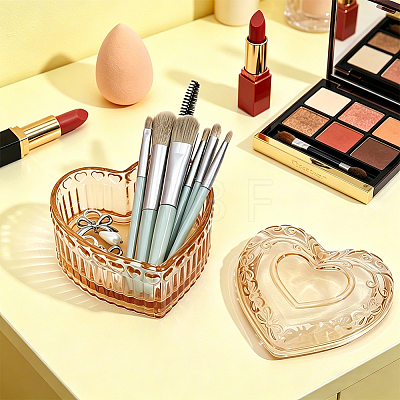 Embossed Heart Transparent Glass Jewelry Storage Boxes with Lid AJEW-HY0003-62B-1