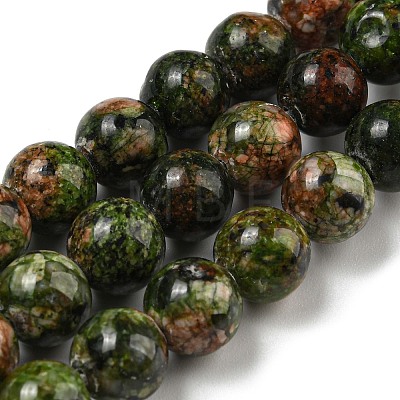 Natural Larvikite Beads Strands G-E443-A35-1