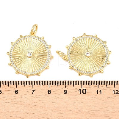 Brass Micro Pave Cubic Zirconia Pendants KK-C162-062G-02-1