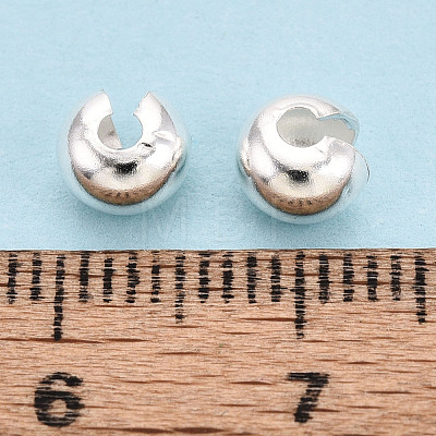 925 Sterling Silver Crimp Beads Covers STER-T008-37S-01-1