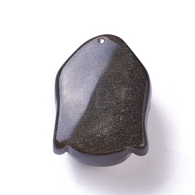 Natural Golden Sheen Obsidian Pendants G-I226-11B-1