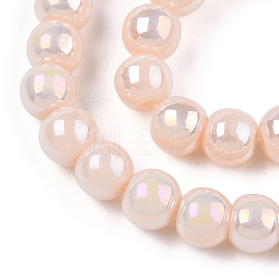 Electroplate Opaque Glass Beads Strands GLAA-T032-P4mm-AB09-1