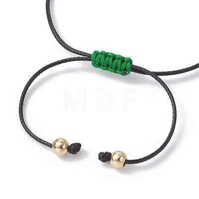 Alloy Enamel Clover Charm Bracelet BJEW-JB09962-1